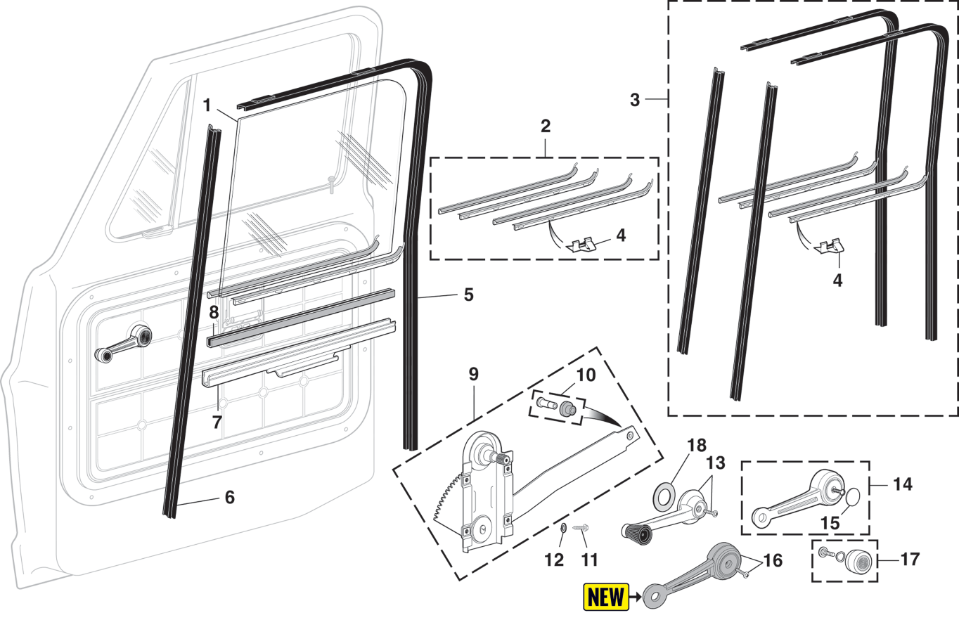 Ford F Series 1967-1970 Window Seal Kit  49-7115