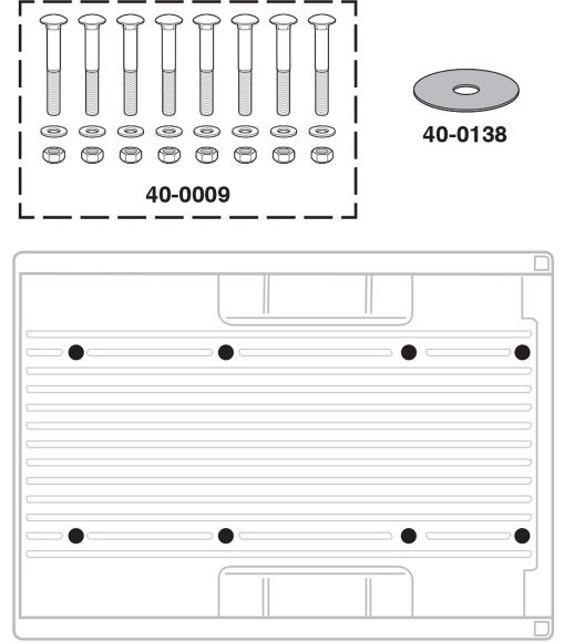 Ford F Series 1957-1966 Styleside Bed Mount Hardware Kit 40-0009