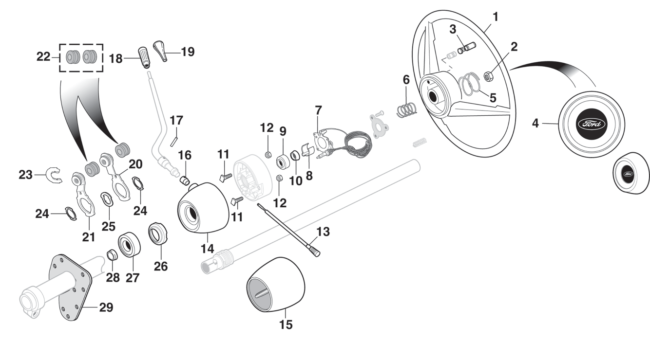 Ford F Series 1964-1965 Seal Steering Column 45-0224