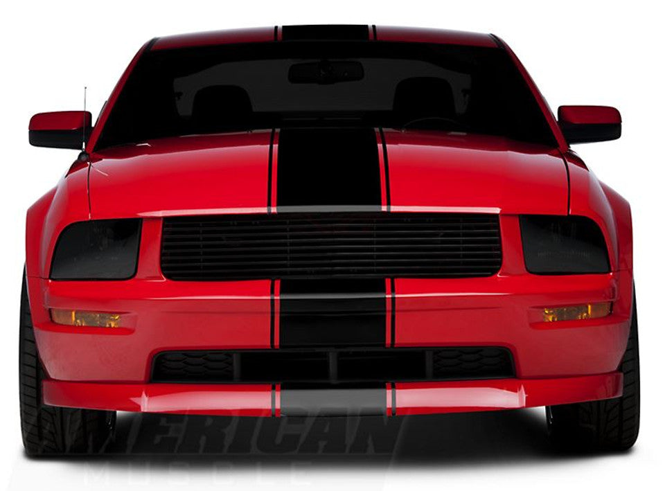 Super Snake Style Stripes Gloss Black 05-2014 Mustang