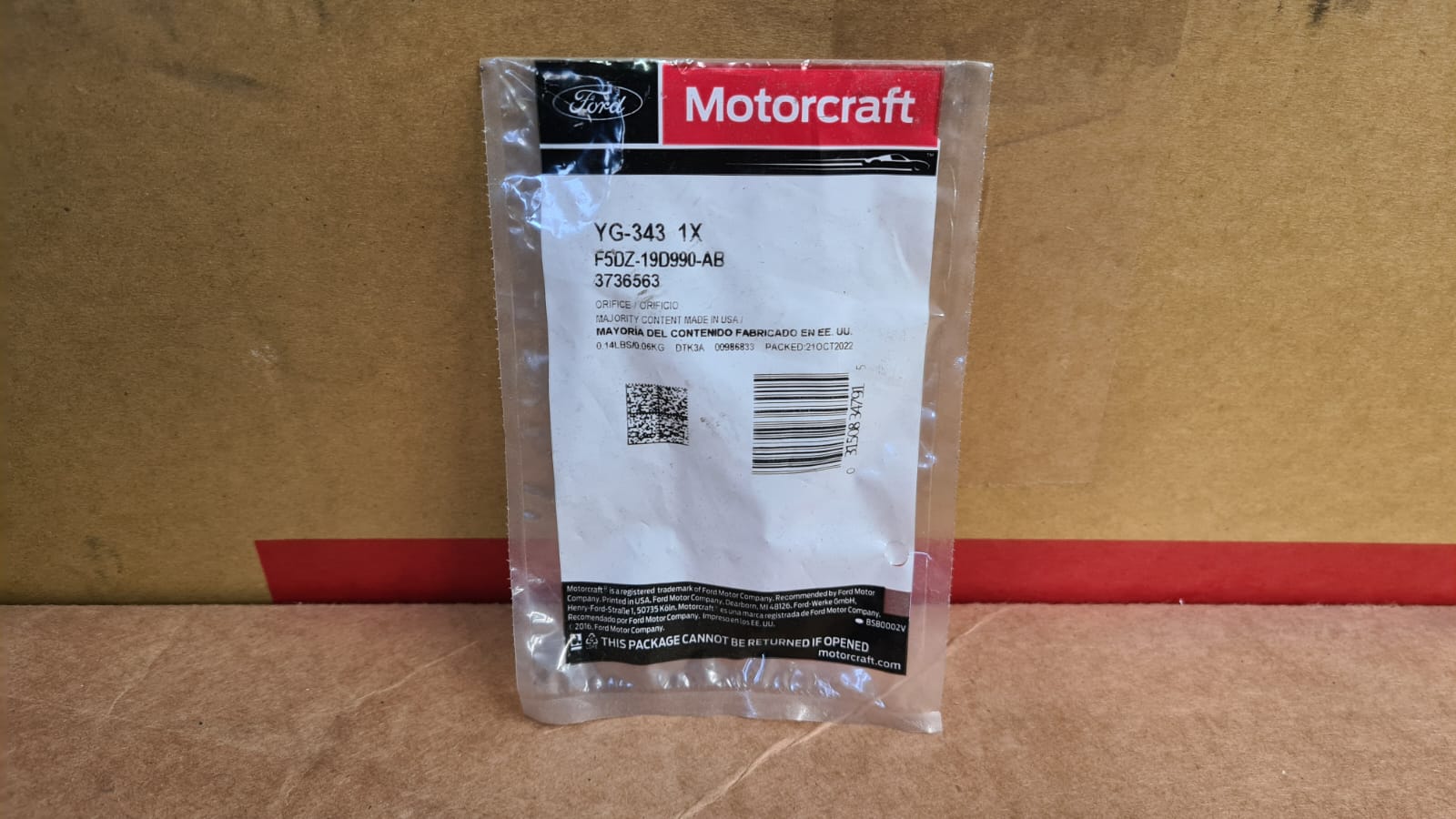 Ford Motorcraft A/C Orifice Tube