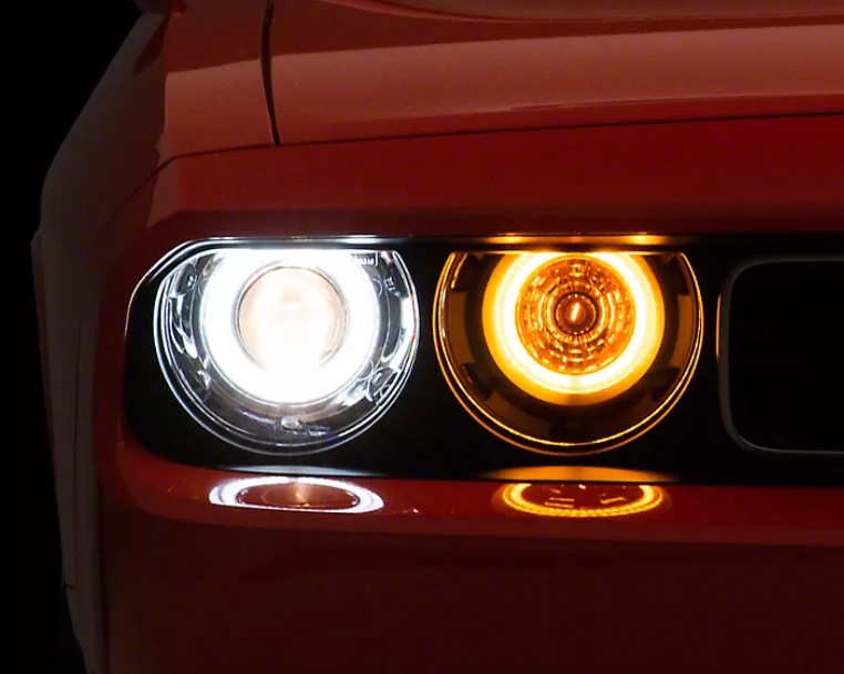 Raxiom Halo LED headlights Dodge Challenger 08-14