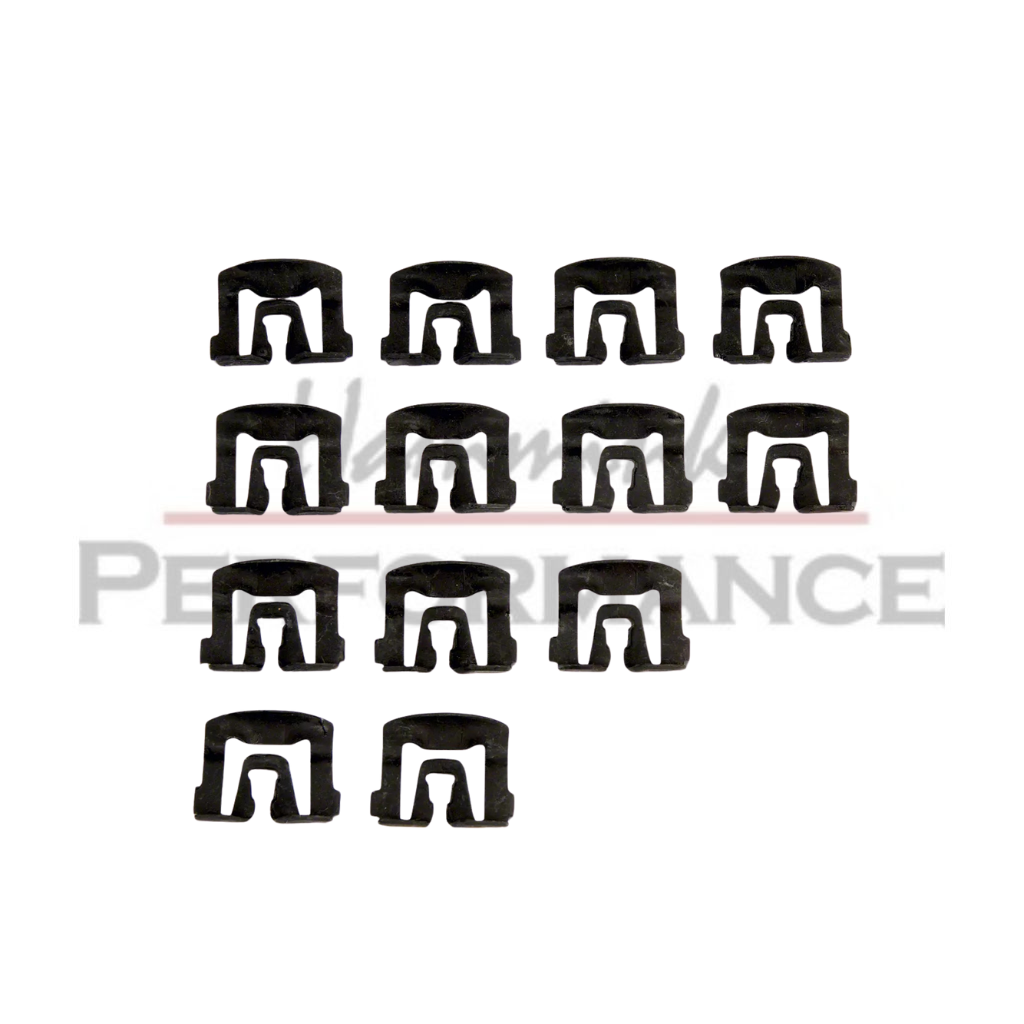 Ford Mustang Foxbody 1979–1993 coupe/hatchback voorruit sierlijst clips 42413BHDW‑14