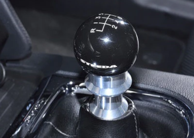 STEEDA CUE BALL SHIFT KNOB BLACK AND SILVER (2015-2023 MUSTANG GT/ECOBOOST)