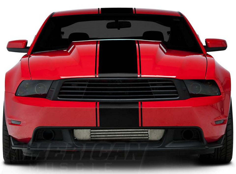 Super Snake Style Stripes Gloss Black 05-2014 Mustang
