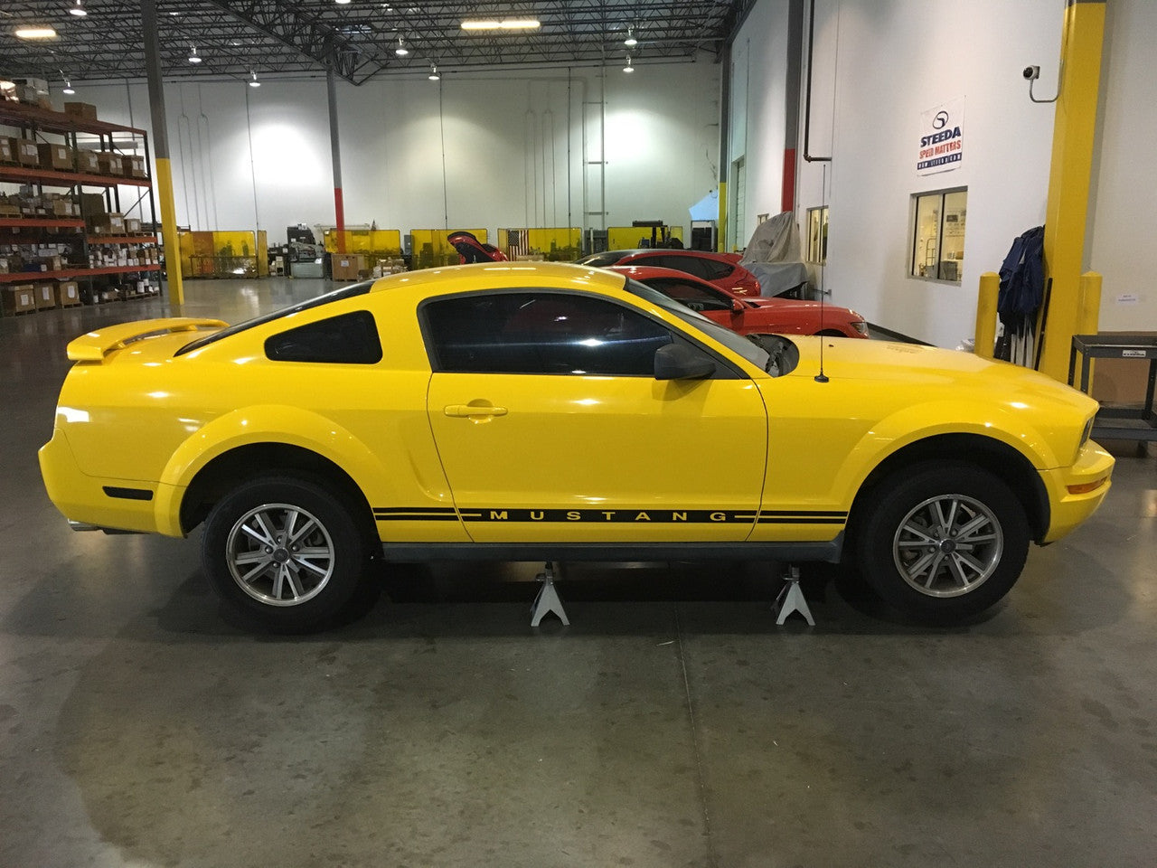 STEEDA S197 MUSTANG GT/V6/BOSS 302/GT500 JACKING RAILS FOR FASTBACK/COUPE/CONVERTIBLE  (2005-2014)