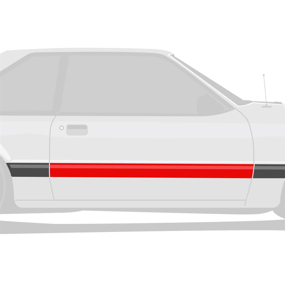 Ford Mustang Foxbody 1987–1993 LX deur carrosserie sierlijst links E7ZZ-6120939-LX